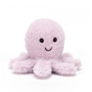 Jellycat Fluffy Octopus 8cm x 11cm x 10cm Animals Lila | Deutschland 795-XFTAZK
