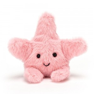 Jellycat Fluffy Starfish 10cm x 7cm x 4cm Animals Rosa | Deutschland 482-RKNETL