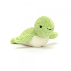 Jellycat Fluffy Turtle 7cm x 5cm x 9cm Animals Grün | Deutschland 109-UDHKEL