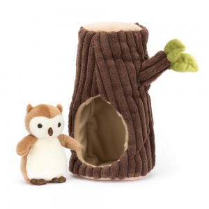 Jellycat Forest Fauna Owl 19cm x 11cm x 10cm Animals Braun | Deutschland 469-BGSCWO