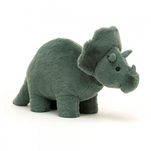 Jellycat Fossilly Triceratops 6.7in x 4.7in x 11.4in Animals Grün | Deutschland 584-AZULRI