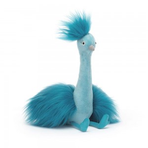 Jellycat Fou Fou Peacock 31cm x 14cm x 15cm Animals Blau | Deutschland 610-WUVDQH
