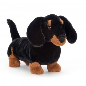 Jellycat Freddie Sausage Dog 7.5in x 3.5in x 11.4in Animals Schwarz | Deutschland 681-FOUDNZ