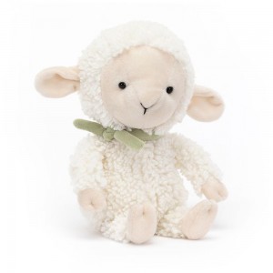 Jellycat Fuzzkin Lamb 25cm x 9cm x 5cm Animals Weiß | Deutschland 701-OZCMYE