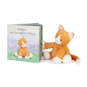Jellycat Ginger, the Courageous Kitten Book and Fuddlewuddle Ginger Cat Discover Orange | Deutschland 183-XAGKFV