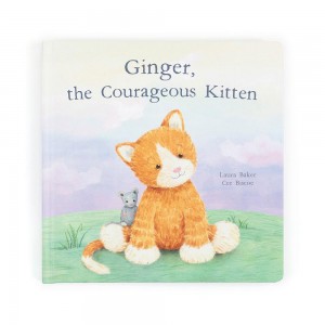 Jellycat Ginger, the Courageous Kitten Book 23cm x 23cm x 2cm Baby & Books Orange | Deutschland 548-IAFCHN