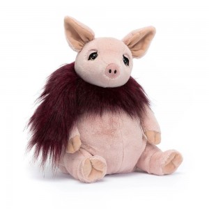 Jellycat Glamorama Pig 32cm x 17cm x 16cm Animals Rosa | Deutschland 957-OBKNCA