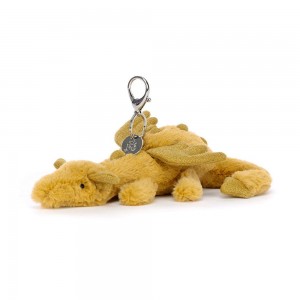 Jellycat Golden Dragon 12cm x 8cm x 22cm Bag Charm Gelb | Deutschland 813-KLXGEO