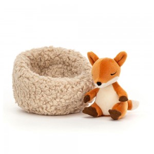 Jellycat Hibernating Fox 9cm x 13cm x 13cm Animals Orange | Deutschland 185-ULGTWE
