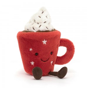 Jellycat Hot Chocolate 24cm x 9cm x 8cm Amuseables Rot | Deutschland 081-HSQNOJ