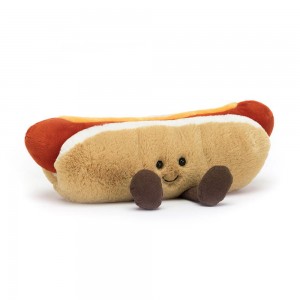 Jellycat Hot Dog 11cm x 25cm x 8cm Amuseables Beige | Deutschland 863-ZOSWUE