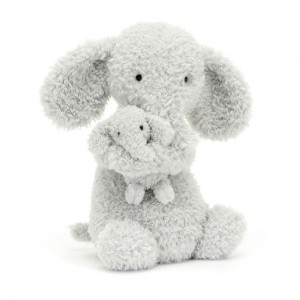 Jellycat Huddles Elephant 26cm x 14cm x 10cm Animals Grau | Deutschland 916-SCEAIG