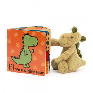 Jellycat If I Were A Dinosaur Book and Bashful Dino Small Baby & Books Grün | Deutschland 541-BMHNQI