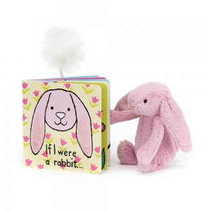 Jellycat If I Were A Rabbit Book and Bashful Tulip Bunny Small Baby & Books Rosa | Deutschland 305-WJZXQH