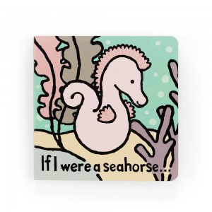 Jellycat If I Were A Seahorse Board Book 15cm x 15cm x 2cm Baby & Books Rosa | Deutschland 412-TNKBHI