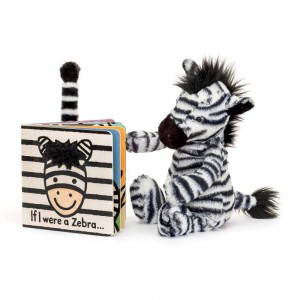 Jellycat If I Were A Zebra Board Book and Bashful Zebra Medium Baby & Books Weiß | Deutschland 719-ETIGMX