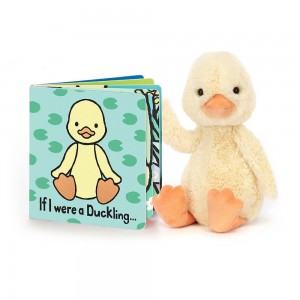 Jellycat If I were a Duckling Board Book and Bashful Duckling Medium Baby & Books Gelb | Deutschland 275-CABODH