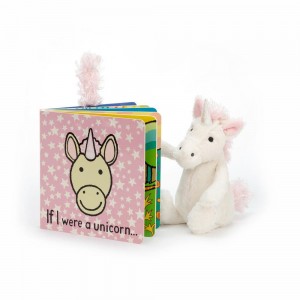 Jellycat If I were a Unicorn Book and Bashful Unicorn Small Baby & Books Weiß | Deutschland 859-LTIJAB