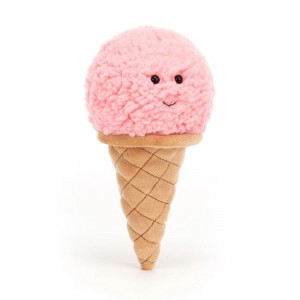 Jellycat Irresistible Ice Cream Strawberry 17cm x 8cm x 7cm Amuseables Rosa | Deutschland 410-JZUPKB