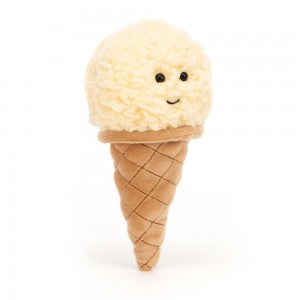 Jellycat Irresistible Ice Cream Vanilla 17cm x 8cm x 7cm Amuseables Weiß | Deutschland 580-KGEZJC