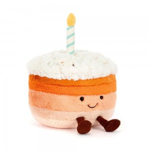 Jellycat Jellina Birthday Cake 13cm x 15cm x 15cm Amuseables Orange | Deutschland 502-EHOKLT