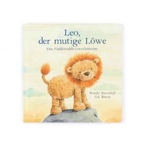 Jellycat Leo, Der Mutige Löwe Buch 23cm x 23cm x 2cm Baby & Books Gelb | Deutschland 728-HPMBNF