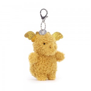 Jellycat Little Dragon 16cm x 6cm x 8cm Bag Charm Gelb | Deutschland 261-AXVRTZ