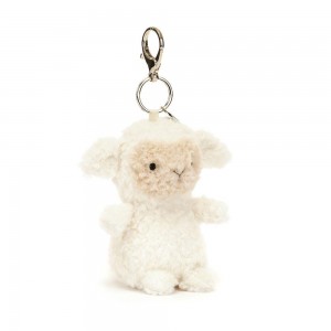 Jellycat Little Lamb 17cm x 6cm x 8cm Bag Charm Weiß | Deutschland 483-BGCYEX