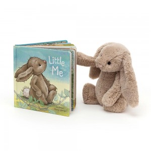 Jellycat Little Me Book and Bashful Bunny Medium 23cm x 9cm x 20cm Baby & Books Beige | Deutschland 324-FXOSLN