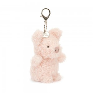 Jellycat Little Pig 17cm x 6cm x 8cm Bag Charm Rosa | Deutschland 601-NKRAVG