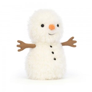 Jellycat Little Snowman 18cm x 10cm x 10cm Amuseables Weiß | Deutschland 025-LDRHXK