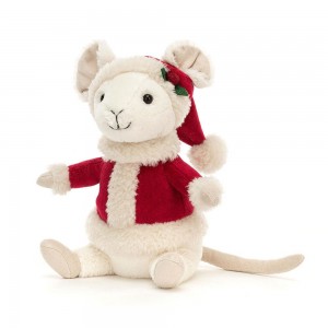 Jellycat Merry Mouse 18cm x 9cm x 9cm Animals Weiß | Deutschland 354-AEYGNZ