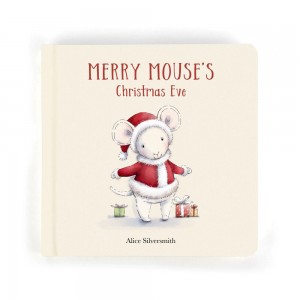 Jellycat Merry Mouse's Christmas Eve Book 19cm x 19cm x 2cm Baby & Books Weiß | Deutschland 831-UYVEGM