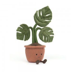 Jellycat Monstera Plant 43cm x 15cm x 14cm Amuseables Grün | Deutschland 064-DQFVZO