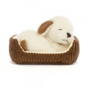 Jellycat Napping Nipper Dog 3.9in x 5.9in x 4.7in Animals Beige | Deutschland 317-RZXWVO