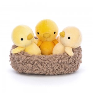 Jellycat Nesting Chickies 11cm x 13cm x 13cm Animals Gelb | Deutschland 563-PJKRUY