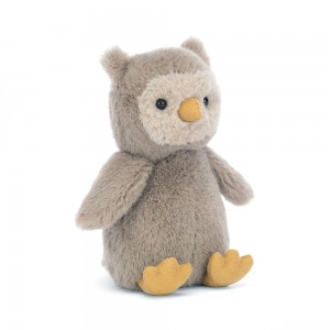 Jellycat Nippit Owl 14cm x 7cm x 6cm Animals Grau | Deutschland 716-AFPNOE