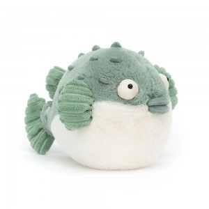 Jellycat Pacey Pufferfish 16cm x 12cm x 23cm Animals Grün | Deutschland 085-WVZDFY