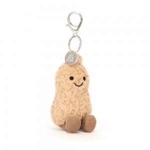 Jellycat Peanut 18cm x 5cm x 5cm Bag Charm Braun | Deutschland 294-AJFHSQ