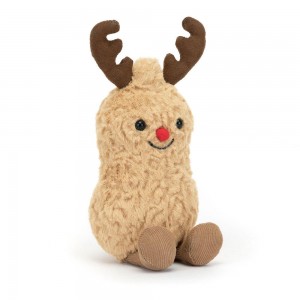 Jellycat Peanut Reindeer 15cm x 7cm x 6cm Amuseables Beige | Deutschland 210-TKPGSO