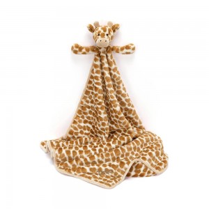 Jellycat Personalised Bashful Giraffe Blankie 56cm x 70cm x 9cm Baby & Books Orange | Deutschland 304-CANVXL