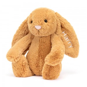 Jellycat Personalised Bashful Golden Bunny Medium 31cm x 12cm x 9cm Discover Gelb | Deutschland 681-GPQBVK