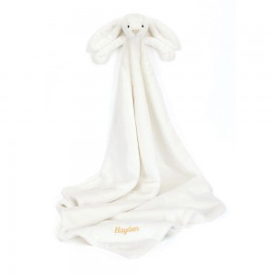 Jellycat Personalised Bashful Luxe Bunny Luna Blankie 56cm x 70cm x 9cm Baby & Books Weiß | Deutschland 904-UYZOWL