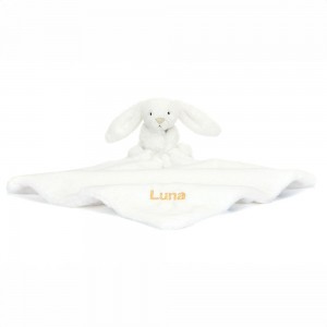 Jellycat Personalised Bashful Luxe Bunny Luna Soother 15cm x 34cm x 34cm Baby & Books Weiß | Deutschland 581-ZXVRDO