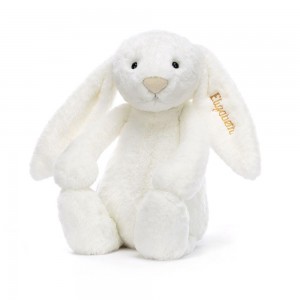Jellycat Personalised Bashful Luxe Bunny Luna Huge 51cm x 21cm x 12cm Discover Weiß | Deutschland 042-XWPTDB