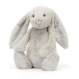 Jellycat Personalised Bashful Silver Bunny Huge 31cm x 12cm x 9cm Baby & Books Grau | Deutschland 729-WHZVJF