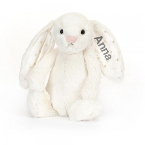 Jellycat Personalised Bashful Twinkle Bunny Medium 31cm x 12cm x 9cm Discover Weiß | Deutschland 824-MQNRKU