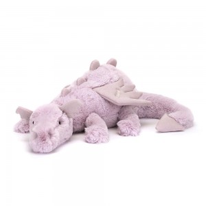 Jellycat Personalised Lavender Dragon Huge 19cm x 20cm x 66cm Discover Lila | Deutschland 408-BXQHPE