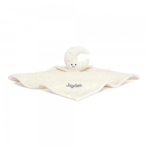 Jellycat Personalised Moon Soother 10cm x 34cm x 34cm Baby & Books Weiß | Deutschland 971-SRKNOQ