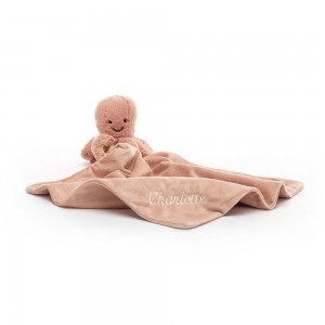 Jellycat Personalised Odell Octopus Soother 15cm x 34cm x 34cm Baby & Books Orange | Deutschland 806-WEITFD